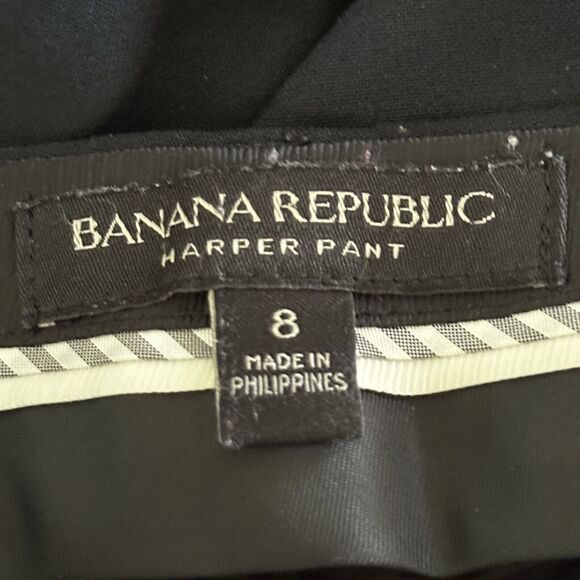 Women's Banana Republic Harper Pants Trousers Slacks in Black, Straight Fit 8 32 - Picture 7 of 8